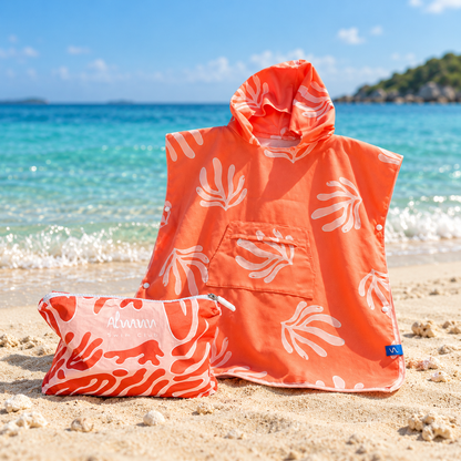 Swim Class Set: Kids Poncho + Splash-free Pouch